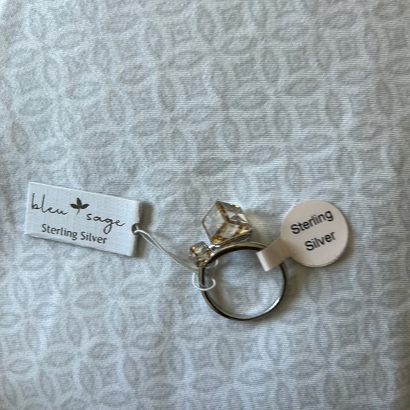 BLEU SAGE STERLING SILVER RING SIZE 8 - Picture 4 of 6